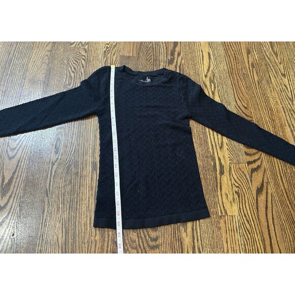 Intimately Free People Long Sleeve Mesh Ribbed Shirt Black Size XS/S‎ - Picture 4 of 5